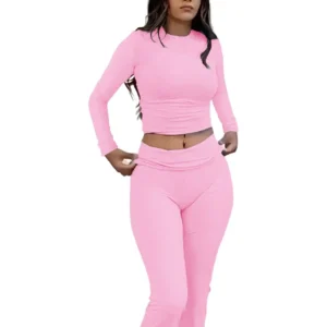 Long-Sleeve Wide-Leg Yoga Set