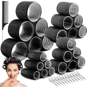 24PCS Heatless Hair Rollers with Clips