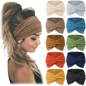 Sport Workout Headbands Wide Turban Twist